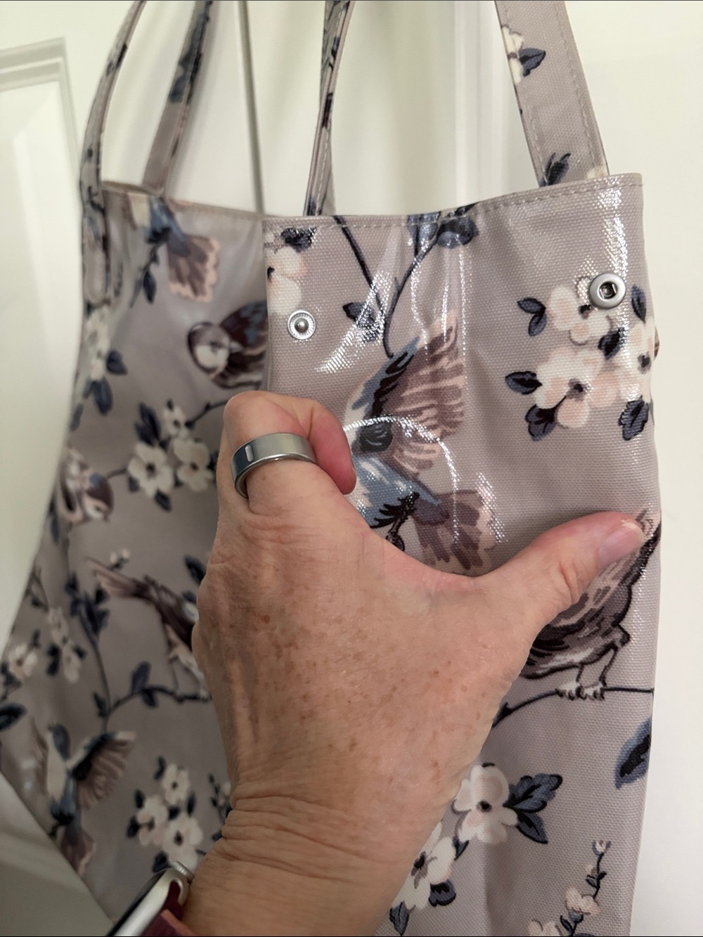 Cath Kidston Grey Bird & Blossom Tote - Picture 3 of 5